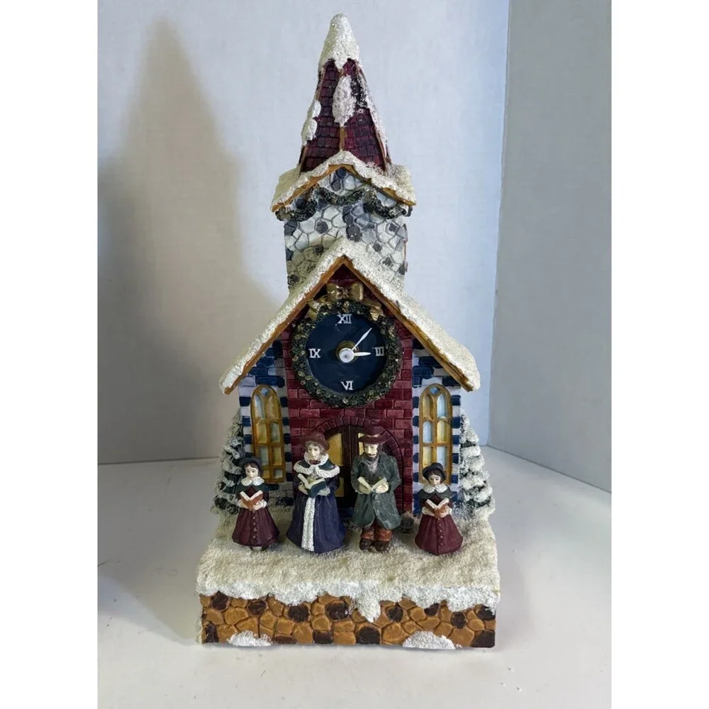 HOUSE OF LLOYD Carolers Cathedral Clock Christmas Around the World Box 3152 Work
